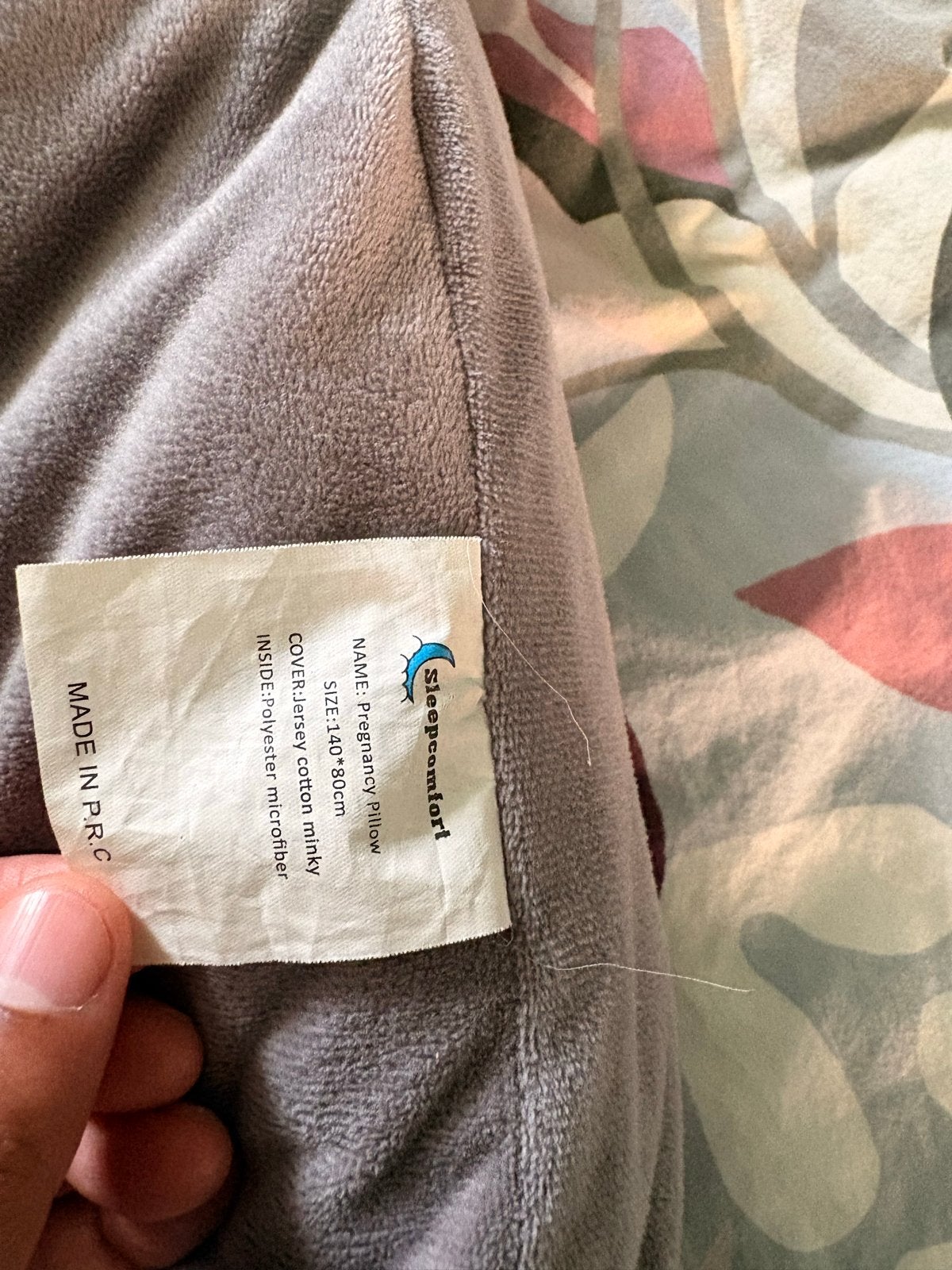 Sleepscomfort Zwangerschapskussen - Grijs, Ophalen, Wasbaar, Gebruikt, Overige merken