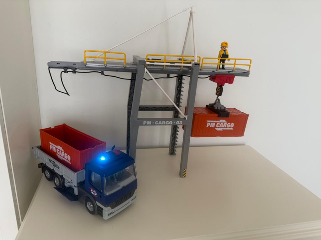 Playmobil Terminal Kraan en Containervrachtwagen, Ophalen, Gebruikt