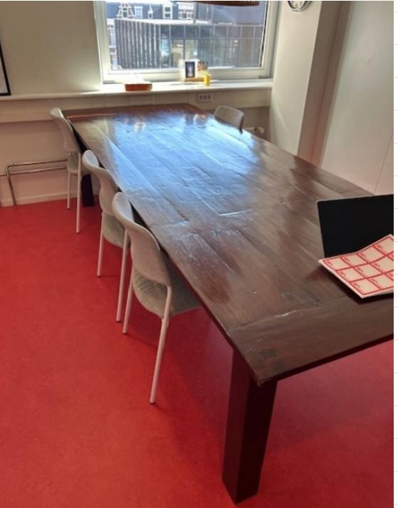 Lange houten tafel 300 x 110 cm, Ophalen, 100 tot 150 cm, 200 cm of meer, Zo goed als nieuw