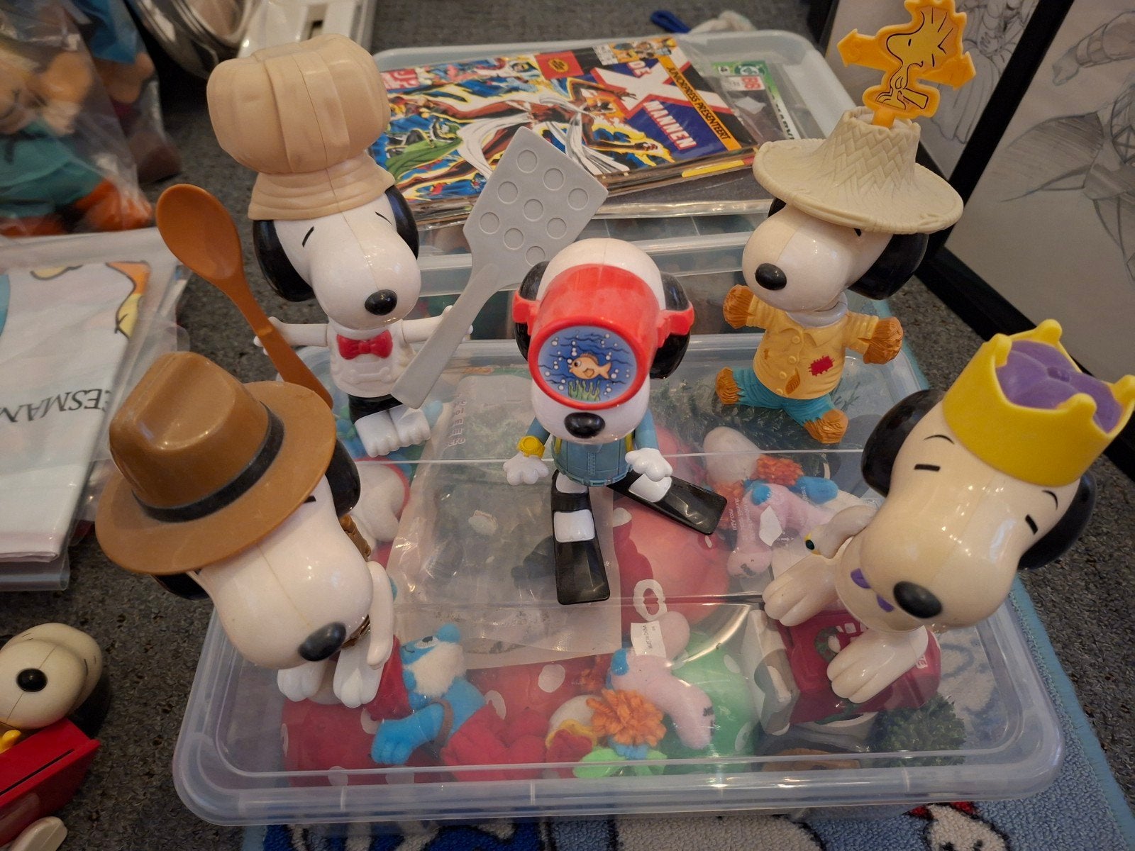 12 Vintage Snoopy McDonald's Happy Meal Figuren Collectie, Ophalen of Verzenden, Gebruikt
