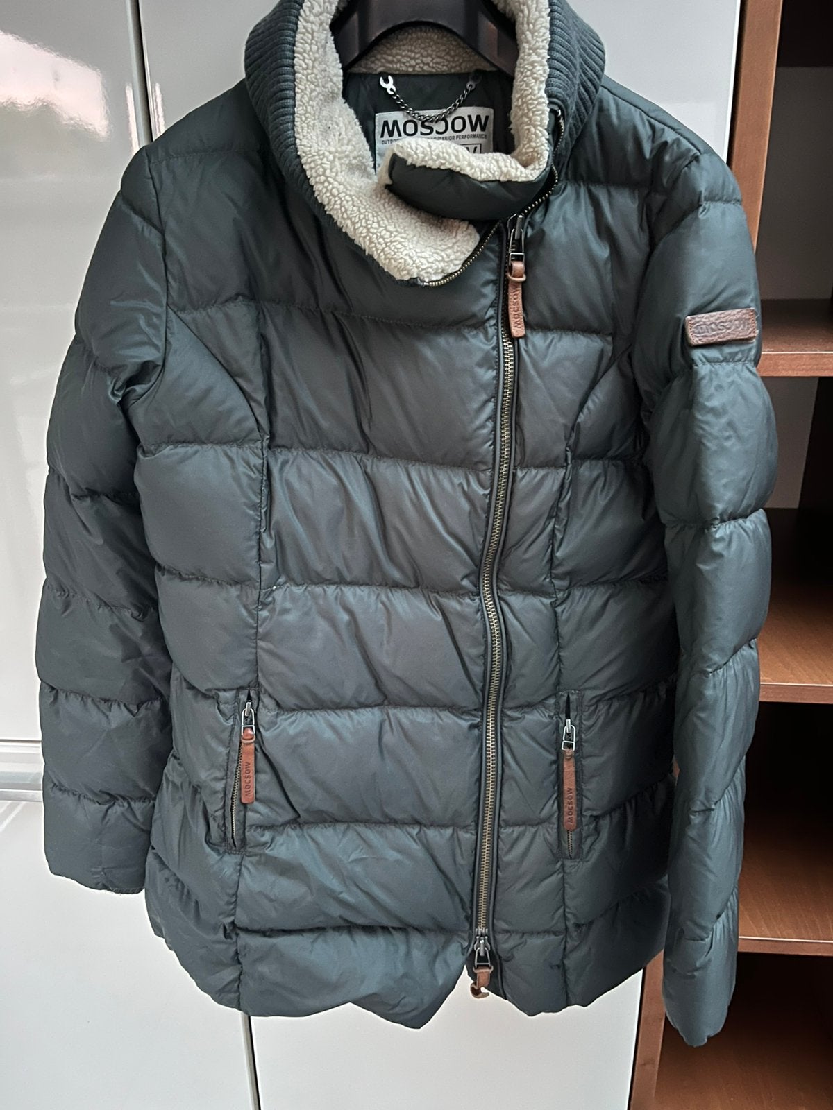 Groene Moscow jas maat M, Kleding | Dames, Ophalen of Verzenden, Gedragen, Maat 38/40 (M), Groen