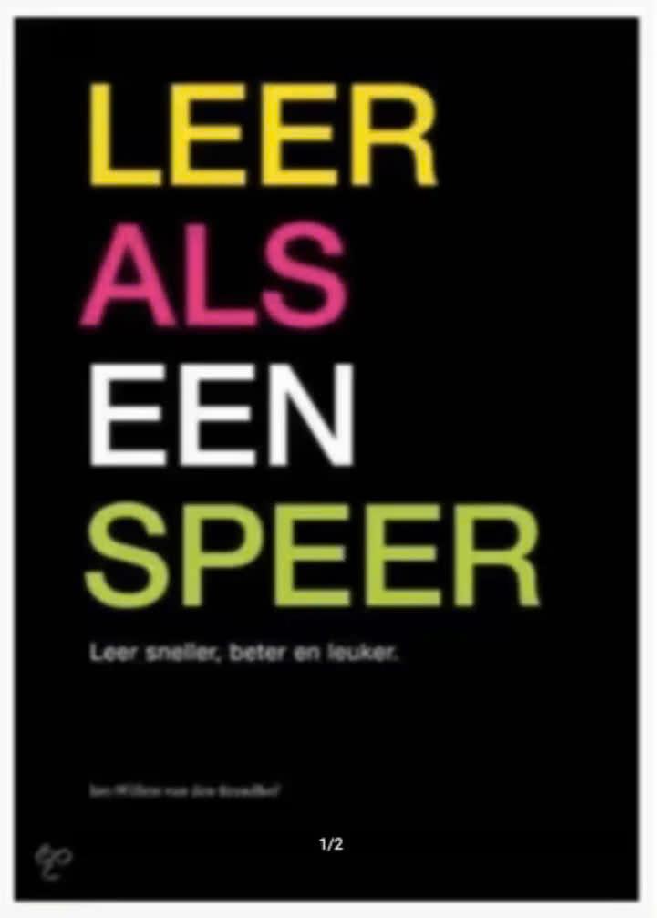 Leer als een speer (leer sneller, beter en leuker) Brandhof, Boeken, Ophalen of Verzenden, Zo goed als nieuw