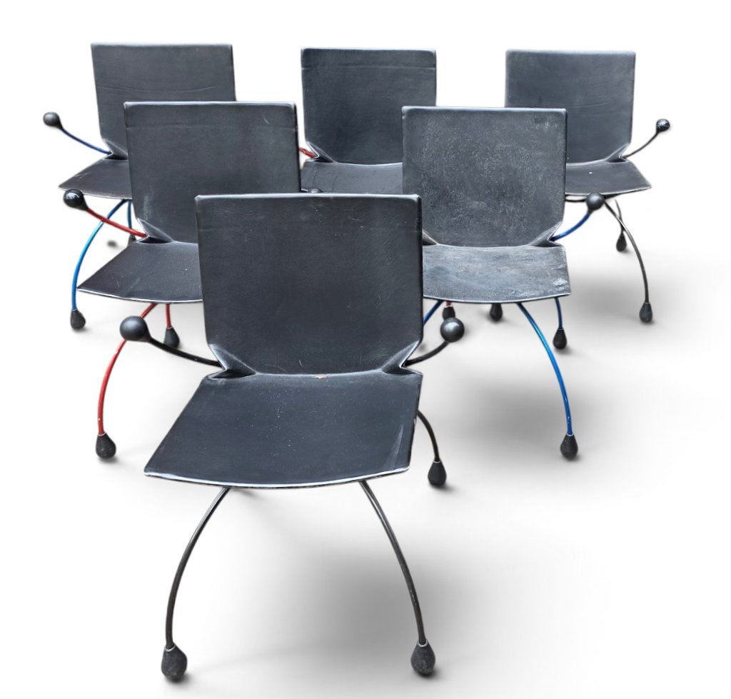 1283. Stoelen, Gigi model, ca.1985, Ophalen, Rood, Vijf, Zes of meer stoelen