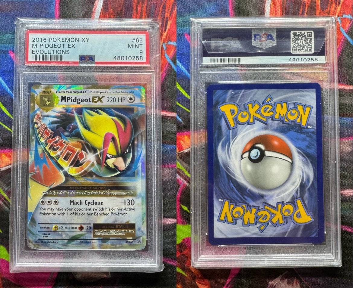 Mpidgeot EX 65/108 XY Evolutions PSA 9, Ophalen of Verzenden, Zo goed als nieuw