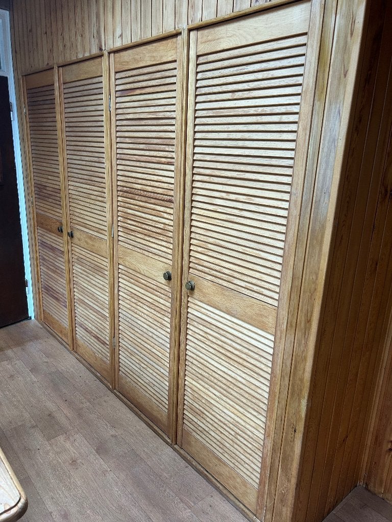 4 houten louvredeuren, Ophalen, Gebruikt, Minder dan 80 cm, Binnendeur