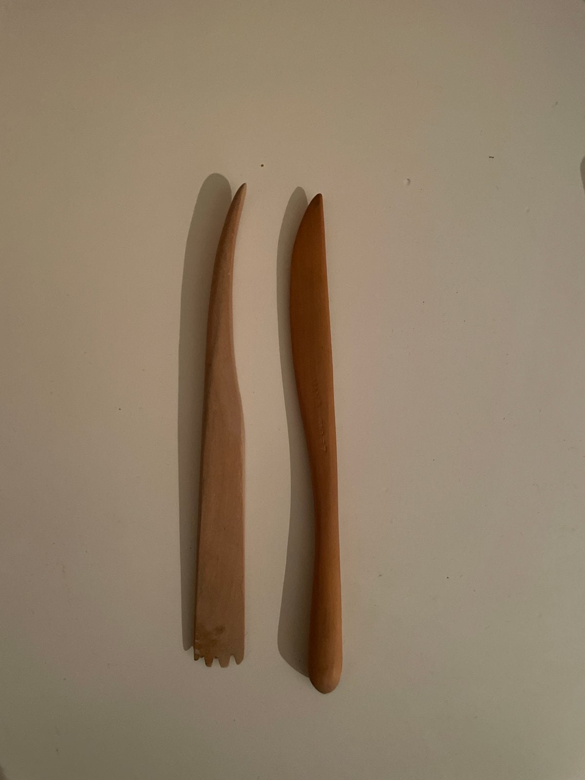 Houten klei gereedschap set - 2 stuks, Hobby en Vrije tijd, Knutselen, Gebruikt, Verzenden, Gereedschap of Toebehoren, Hout