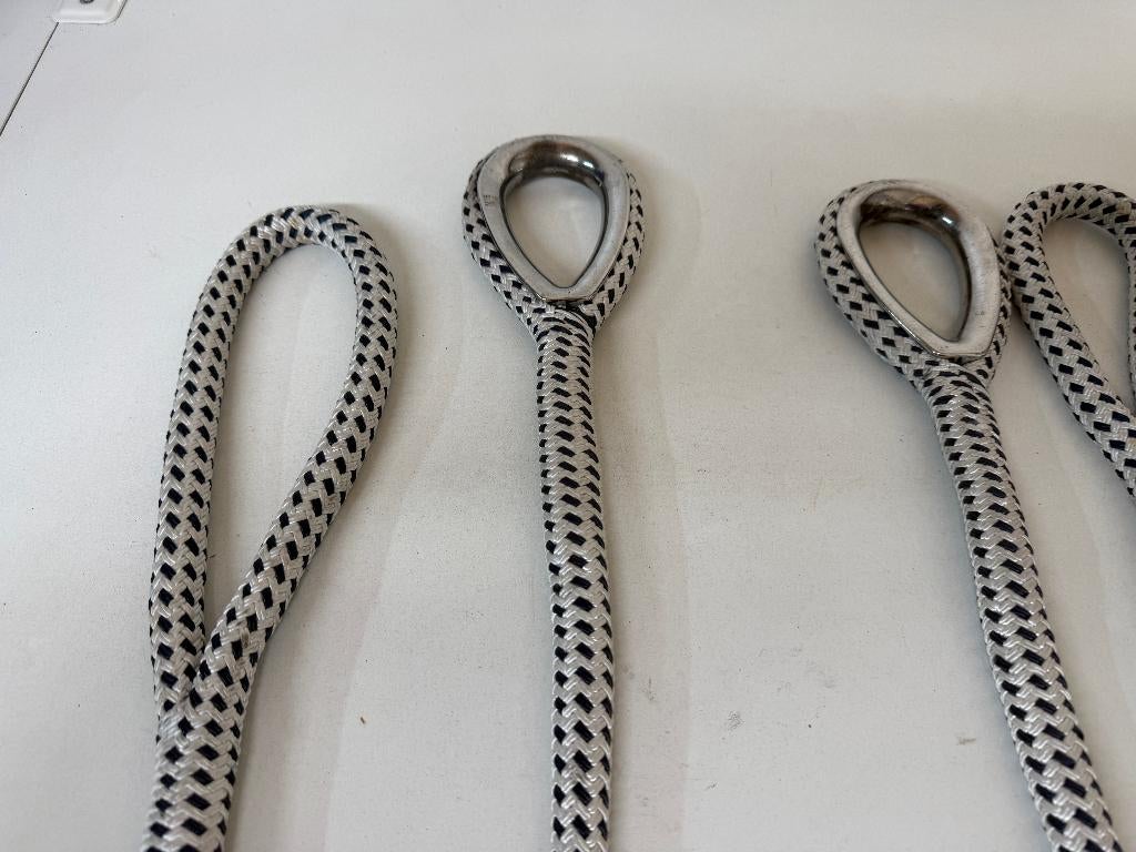 2 x Landvast 16 mm met oog en lus 240 cm, Watersport en Boten, Ophalen of Verzenden, Zo goed als nieuw, Lijn of Blok