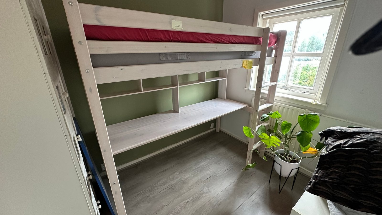 Mooie houten hoogslaper met bureau, Ophalen, Hoogslaper, Eenpersoons, 210 cm