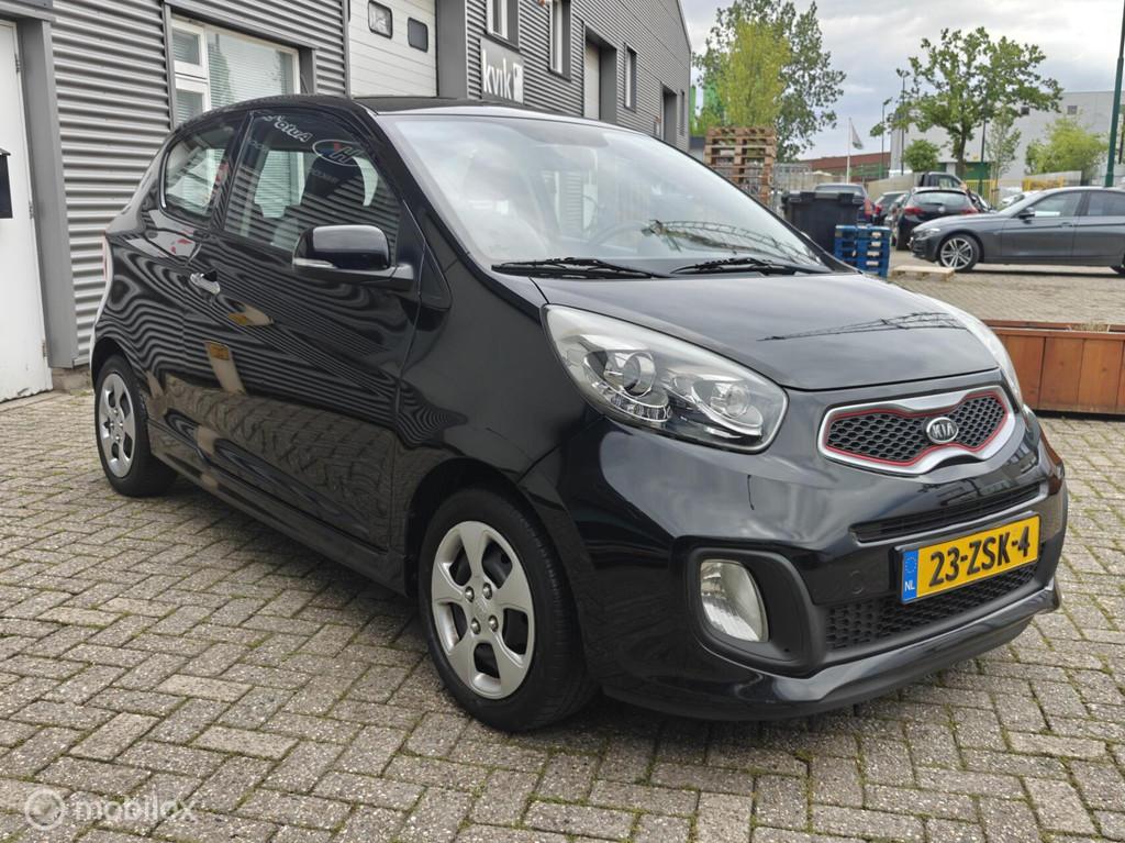 Kia Picanto 3-deurs 1.0CVVT iSG Super Pack Clima CDVab ELram, Auto's, 400 kg, Zwart, Handgeschakeld, 3 cilinders