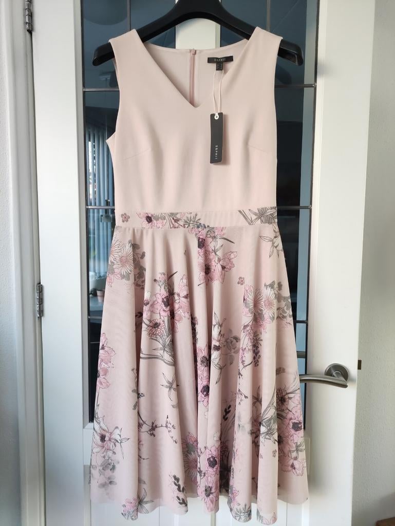 Esprit Swing Jurk  Bloemenprint Maat 36/38, Nieuw, Ophalen of Verzenden, Knielengte, Roze