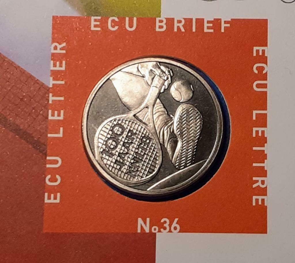ECU brief 36 100 jaar KNLTB - 1999, Postzegels en Munten, Verzenden, Overige materialen, Nederland
