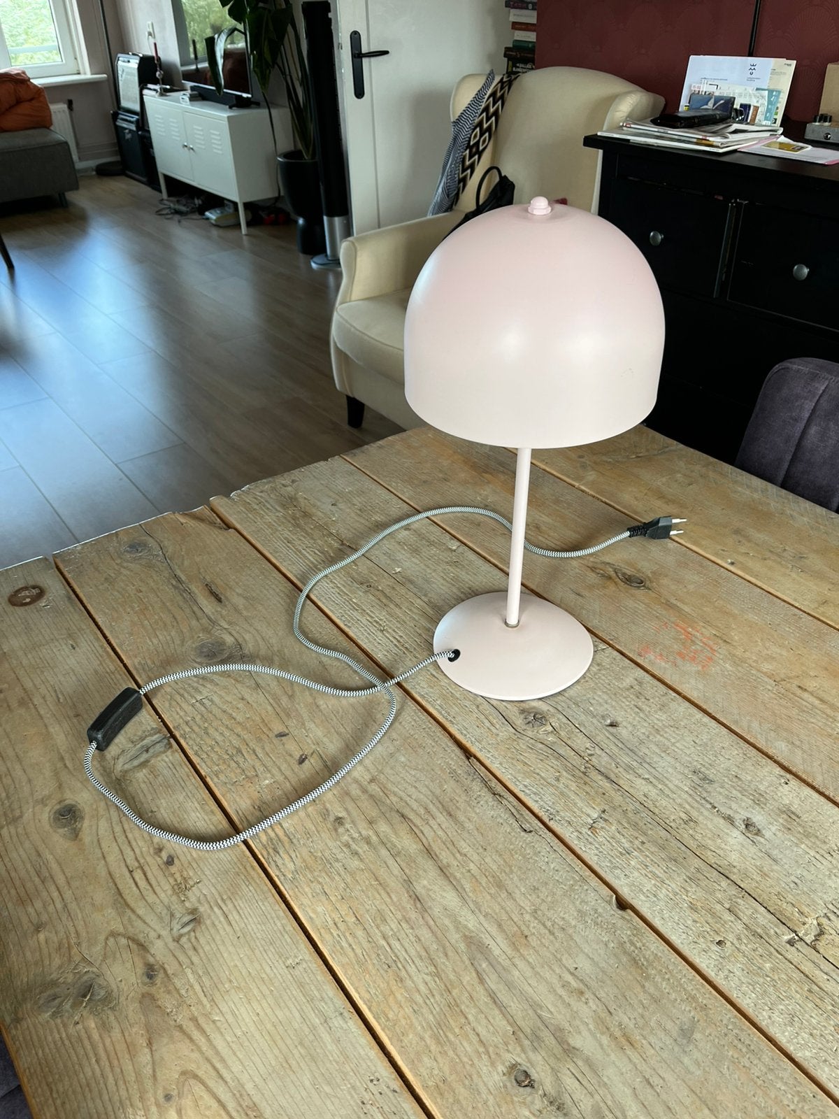 Karwei tafel lanp roze, Roze, Ophalen of Verzenden, Zo goed als nieuw, Overige merken