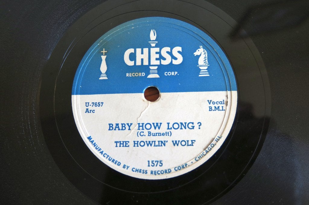 Howlin' Wolf Baby How Long ? 78rpm 78 toeren wurlitzer Blues, Gebruikt, 10 inch, Ophalen of Verzenden, Blues