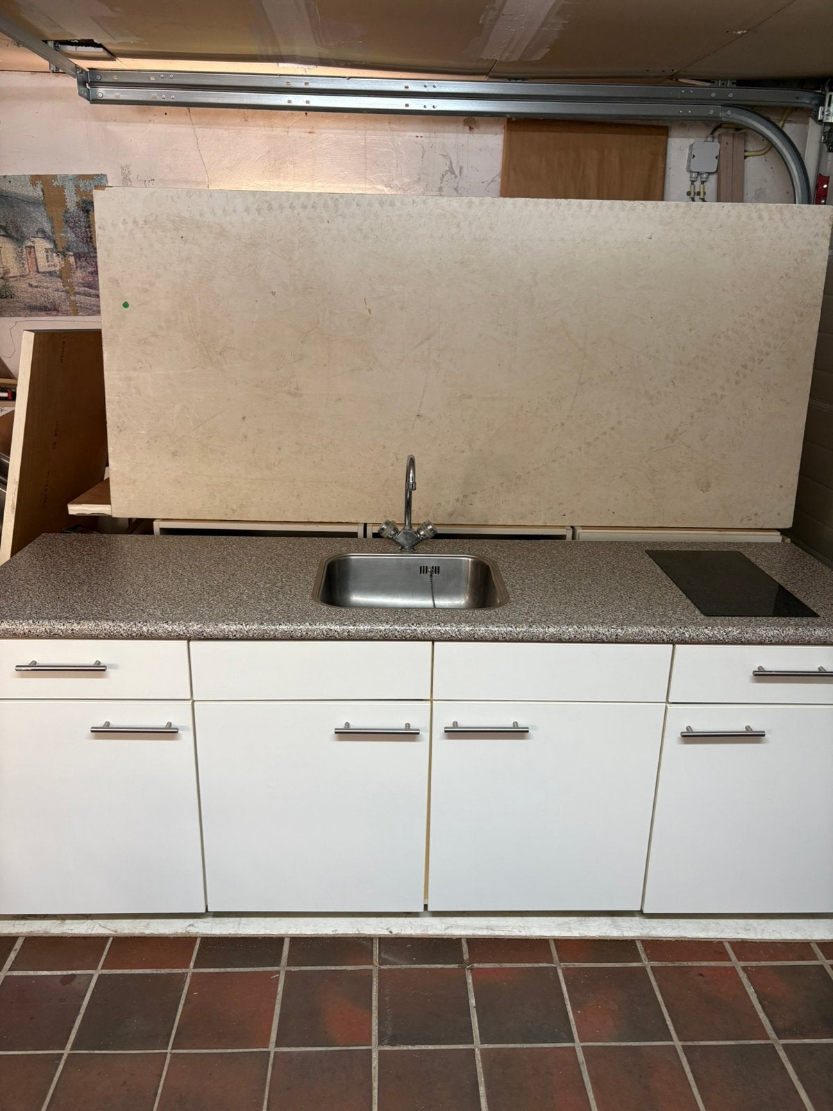 Keukenblok 200 cm, Ophalen of Verzenden, Wit, Enkelwandige keuken