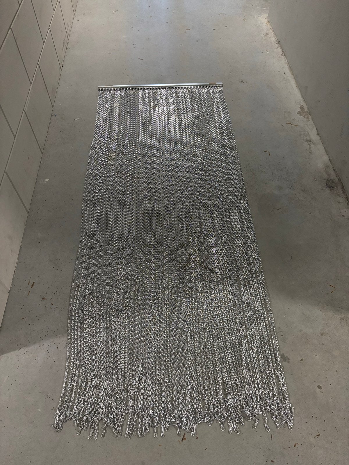 Vliegengordijn van aluminium kettingen, Ophalen, Gebruikt, 200 cm of meer, 50 tot 100 cm