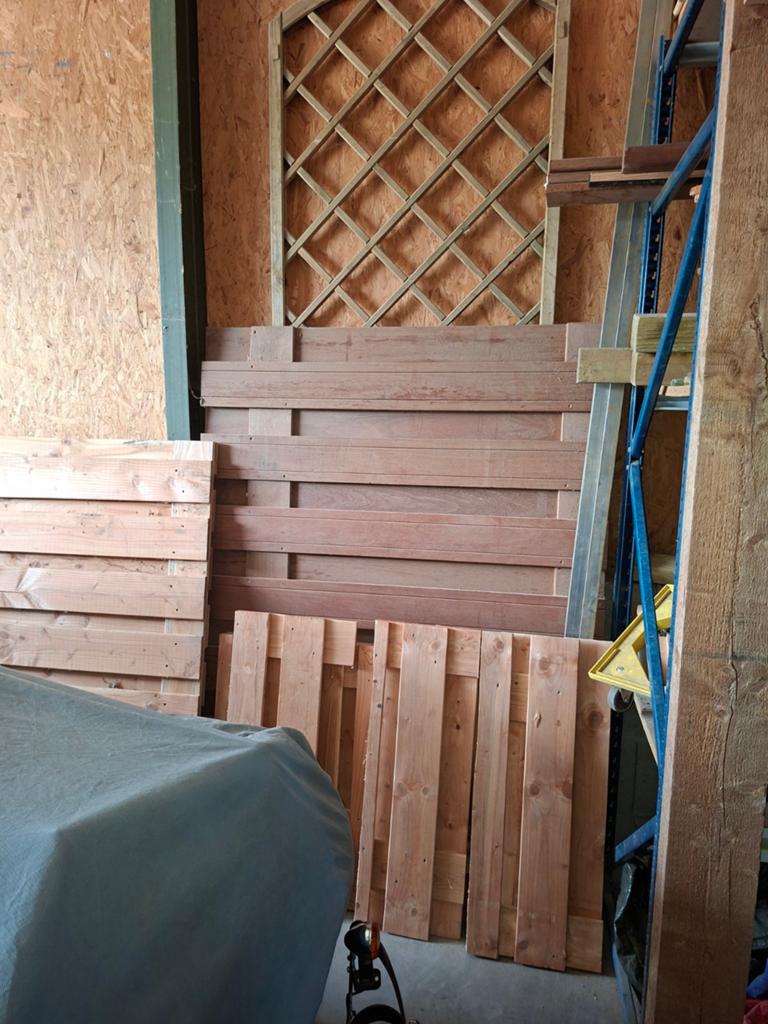 Hardhouten scherm, Tuin en Terras, Schuttingen, 1 tot 2 meter, Minder dan 3 meter, Nieuw, Ophalen of Verzenden
