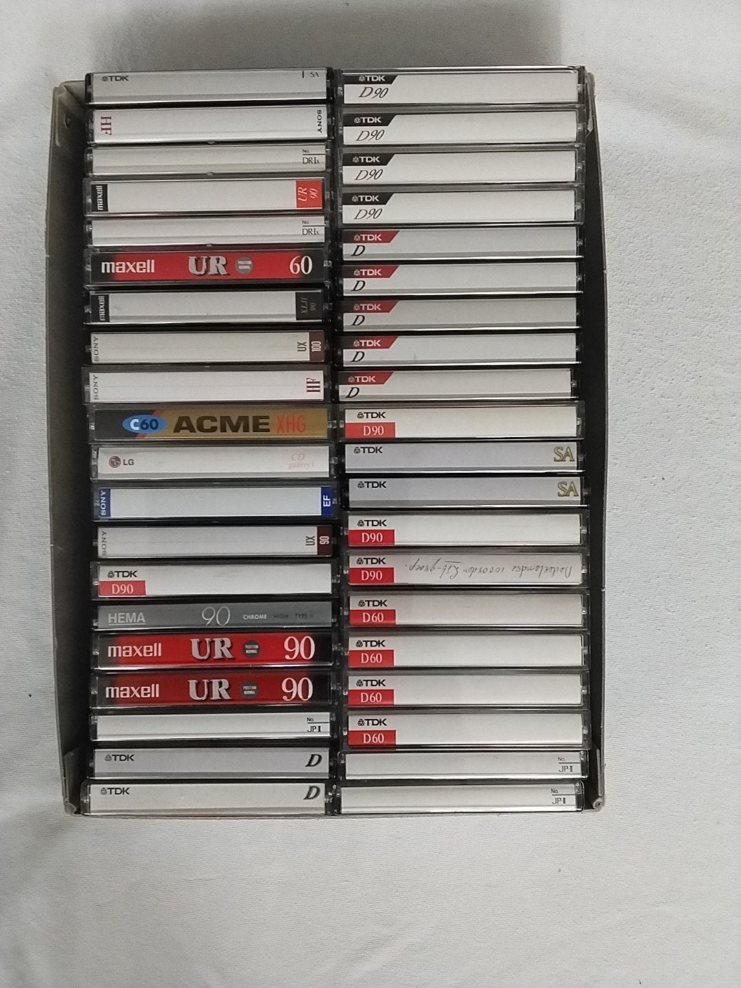 Grote partij cassettebandjes (TDK, Maxell, Sony, Hema), Cd's en Dvd's, Cassettebandjes, Gebruikt, Overige genres, Ophalen of Verzenden