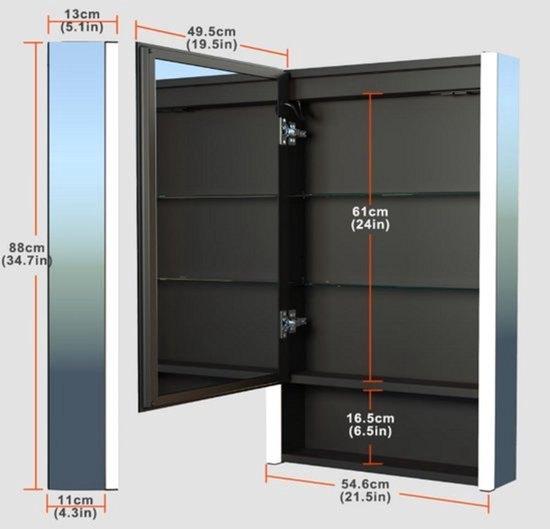LED Verlichte Badkamerkast – Spiegelkast – Medicijnkast, Corvance B.V., Verzenden, Nieuw, Corvancebol@gmail.com