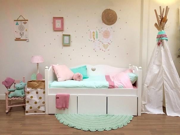 Junior bedbank/peuterbed met 3 lades 70x150 cm 2 stuks, 70 tot 85 cm, 140 tot 160 cm, Zo goed als nieuw, Ophalen