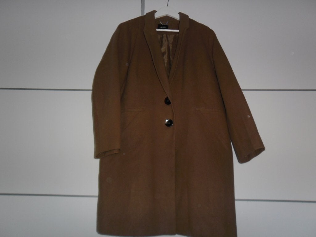 TAILORED Bruine Nette Lange Jas Met Knopen Maat 48, Bruin, Ophalen of Verzenden, TAILORED, Jas of Mantel