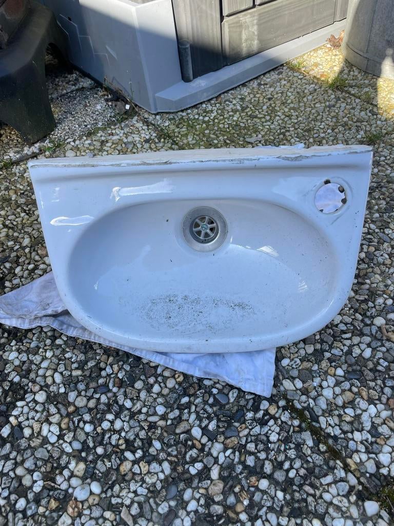 Compacte wasbak voor toilet/wc zonder kraangat, Ophalen of Verzenden, Gebruikt, Wastafel