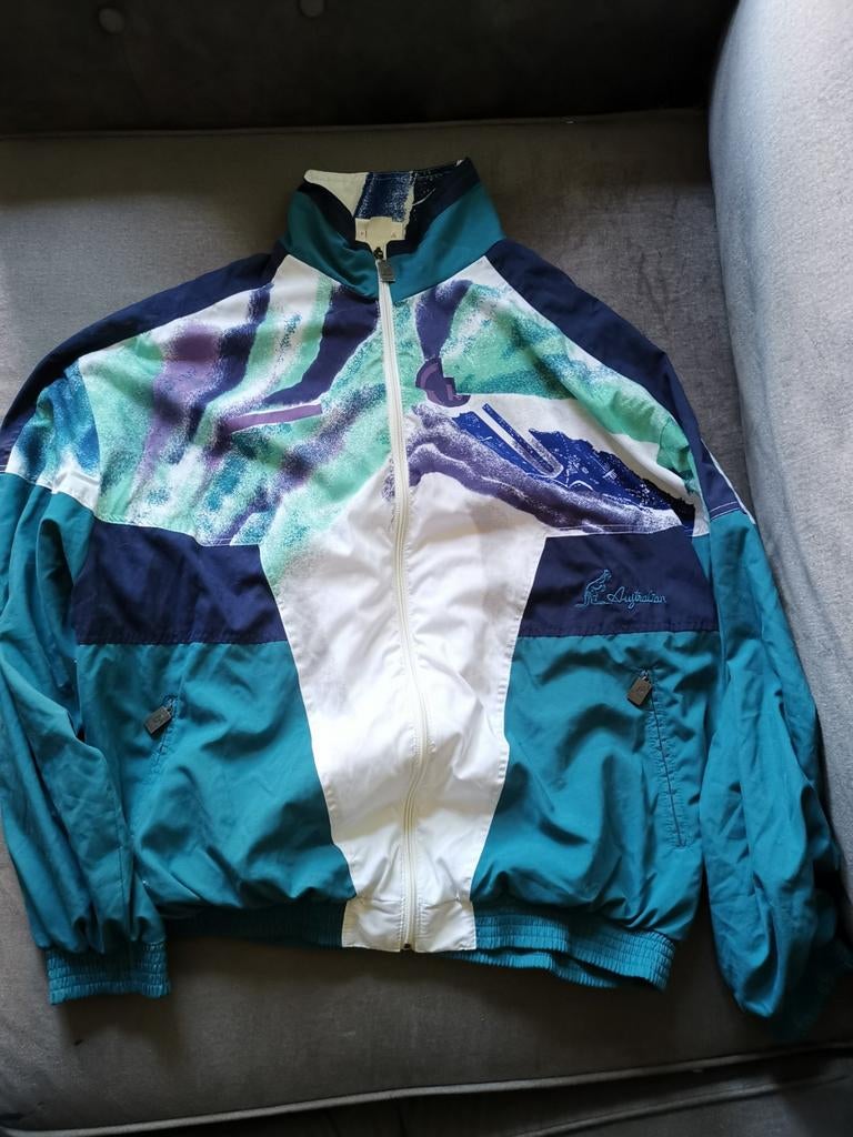 Rare Vintage 90s Australian by L’Alpina Track Jacket, Kleding | Heren, Sportkleding, Blauw, Overige typen, Maat 56/58 (XL), Ophalen of Verzenden