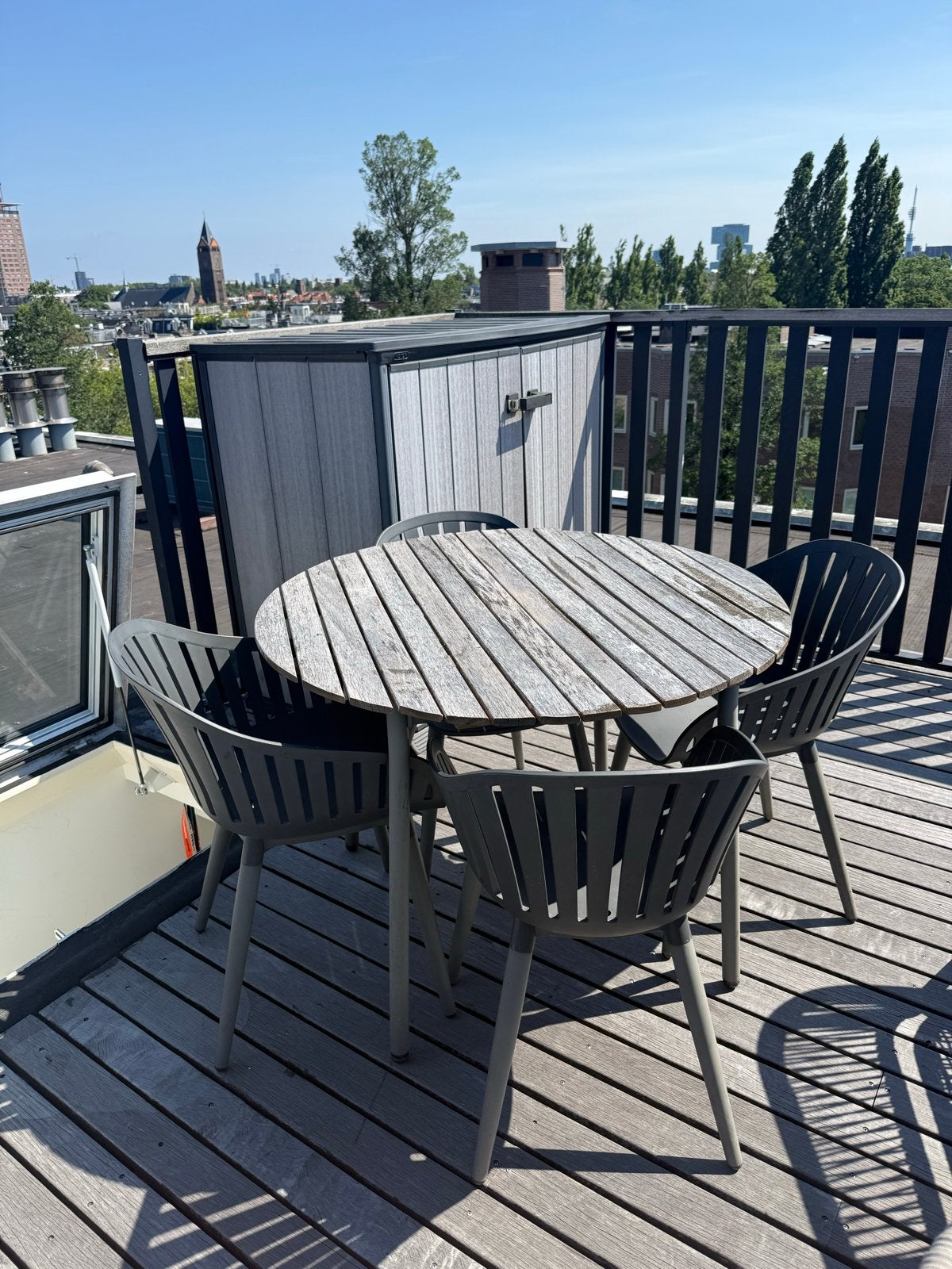 Tuintafel Le Sud met 4 stoelen tuinset, Ophalen, 4 zitplaatsen, Gebruikt, Eettafel