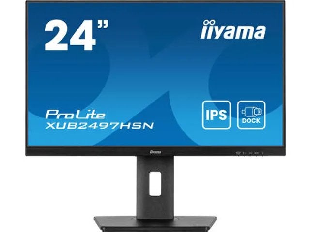 iiyama ProLite XUB2497HSN 24” FHD USB-C Dock | Retourdeal, Full HD, Ophalen of Verzenden, Zo goed als nieuw, Ingebouwde speakers