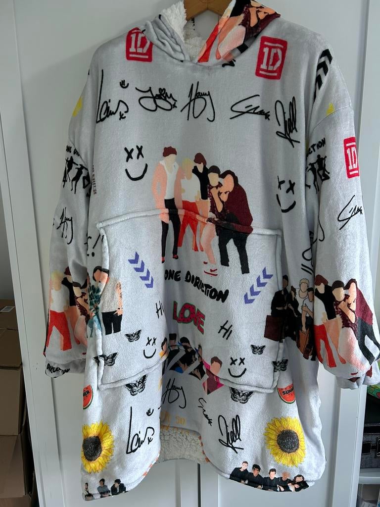 Supermooie deken hoodie One Direction Harry Styles, Kleding | Dames, Pyjama's, Verzenden, Zo goed als nieuw, Maat 42/44 (L)
