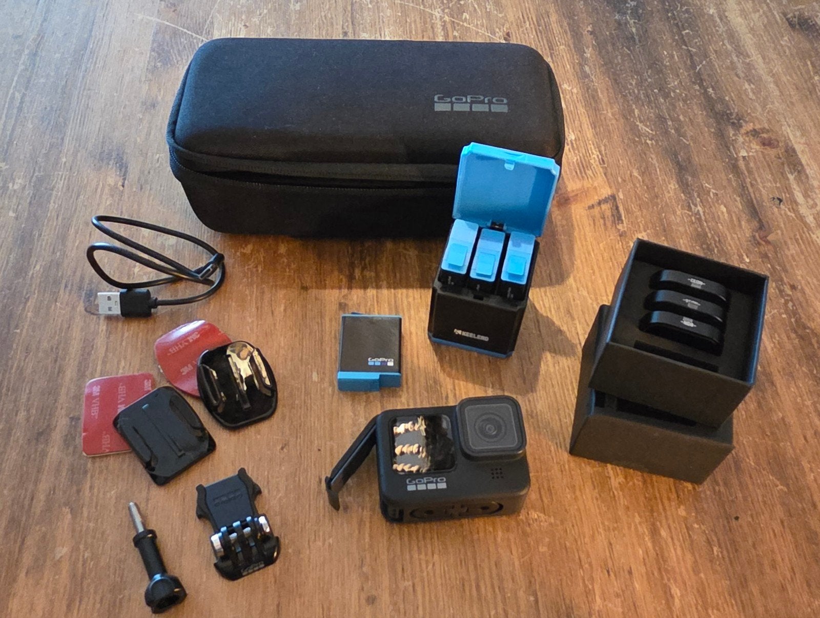 GoPro Hero 9 Black met accessoires, Ophalen of Verzenden, Zo goed als nieuw, GoPro