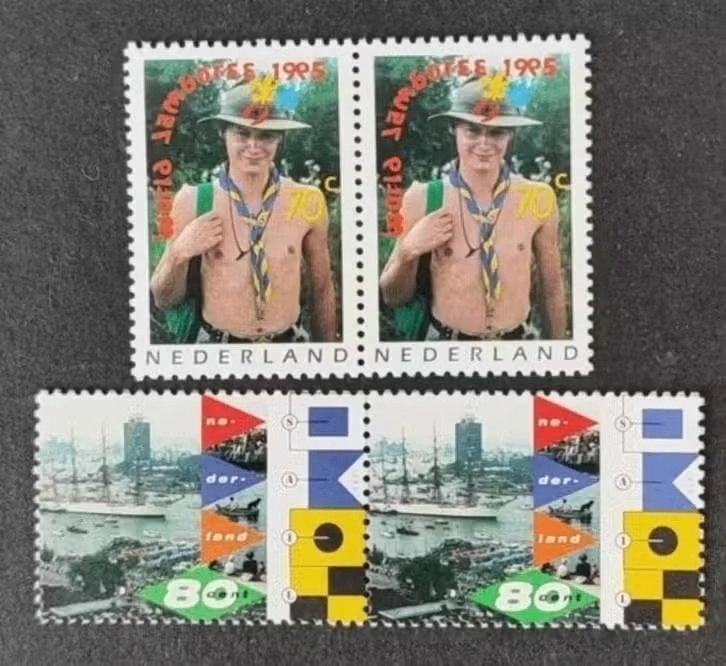 nederland nvph 1647 - 1648 geschakeld (pf), Verzenden, Na 1940, Postfris