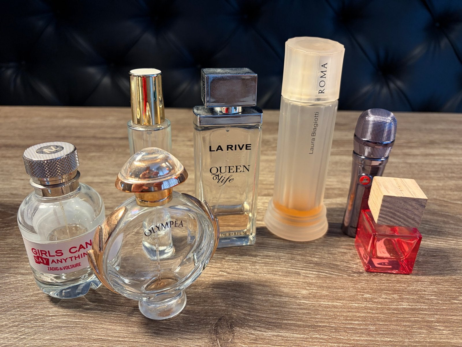 Gratis parfumflesjes, deels gevuld - Alleen ophalen, Ophalen, Gebruikt