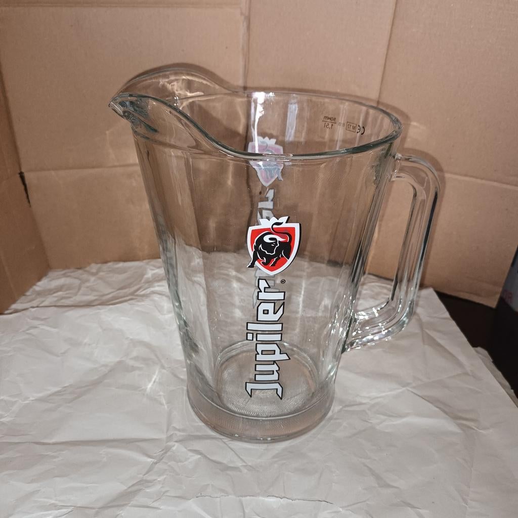 Jupiler Bierkan - 1.5L Glazen Schenkkan, Ophalen of Verzenden, Zo goed als nieuw, Overige merken, Glas