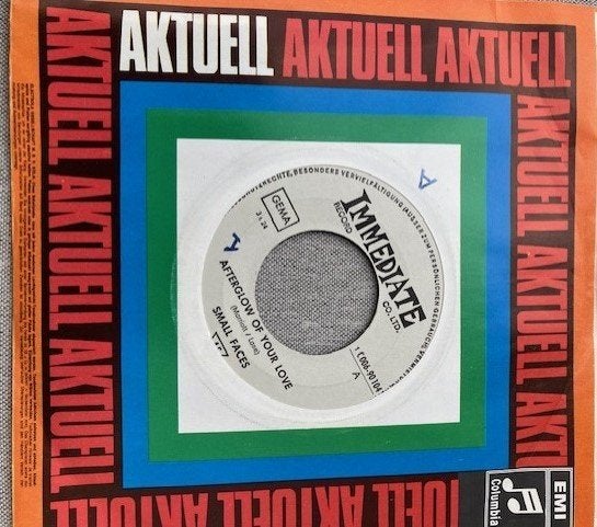Small Faces -- Afterglow of your love / Wham bam, Pop, 7 inch, Ophalen of Verzenden, Zo goed als nieuw