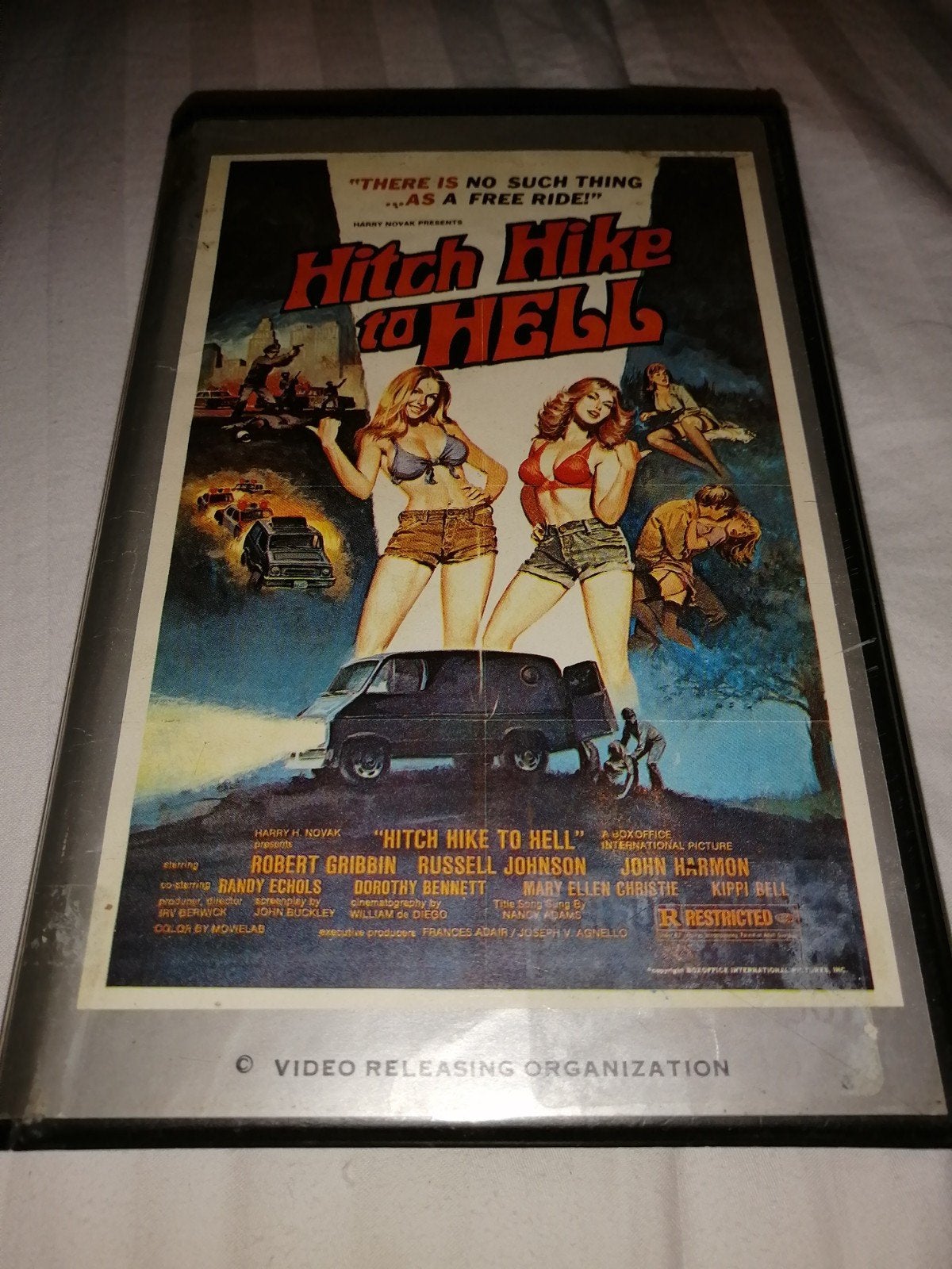 Vhs ex-rental  - Hitch Hike To Hell, Vanaf 16 jaar, Ophalen of Verzenden, Gebruikt, Horror