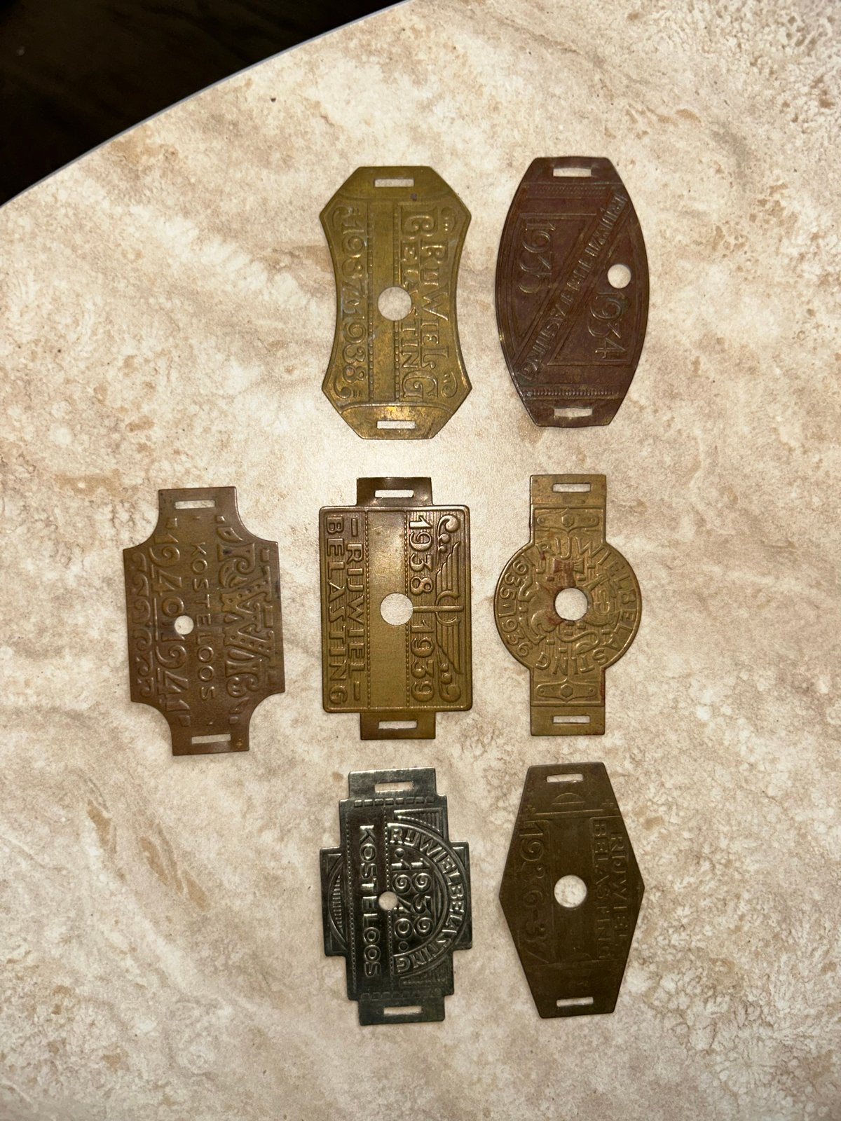 GEZOCHT: Rijwielbelasting plaatjes 1924, 1925, 1928, 1929/30, Verzamelen, Ophalen of Verzenden, Gebruikt