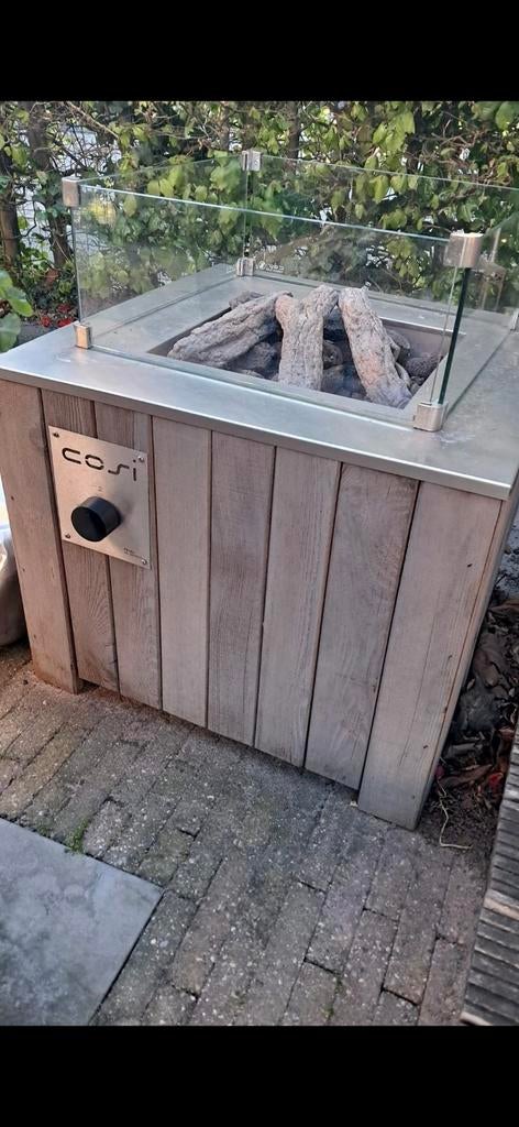 Cosi vuurtafel met glasombouw, Tuin en Terras, Ophalen of Verzenden, Gebruikt