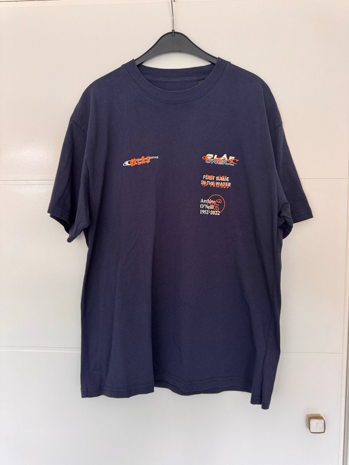 Olaf x O'Neill T-shirt XL (valt als oversized L), Kleding | Heren, Ophalen of Verzenden, Zo goed als nieuw, Maat 56/58 (XL), Blauw