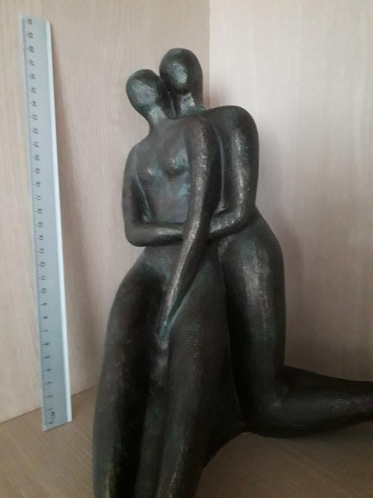 Keramiek beeld van man en vrouw, Antiek en Kunst, Ophalen of Verzenden