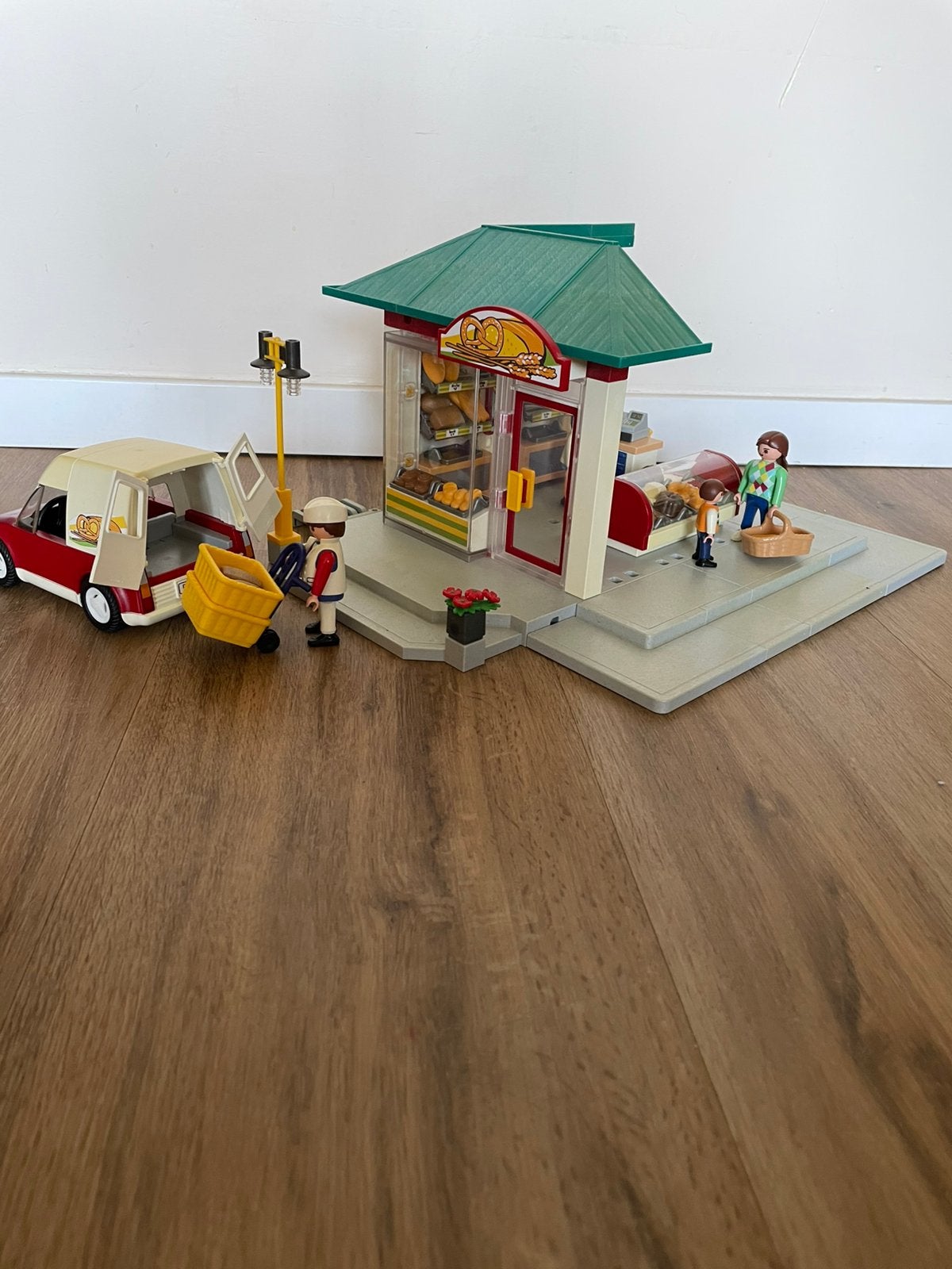 Playmobil bakker 4410 met bakkersauto, Gebruikt, Gebouw, Complete set, Ophalen of Verzenden
