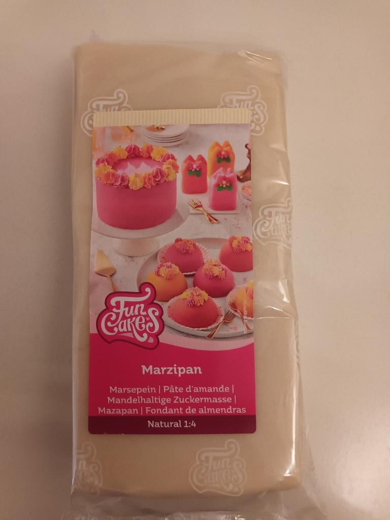 Dicht pak FunCakes Marsepein Naturel 1:4 1kg 28-11-26, Ophalen of Verzenden