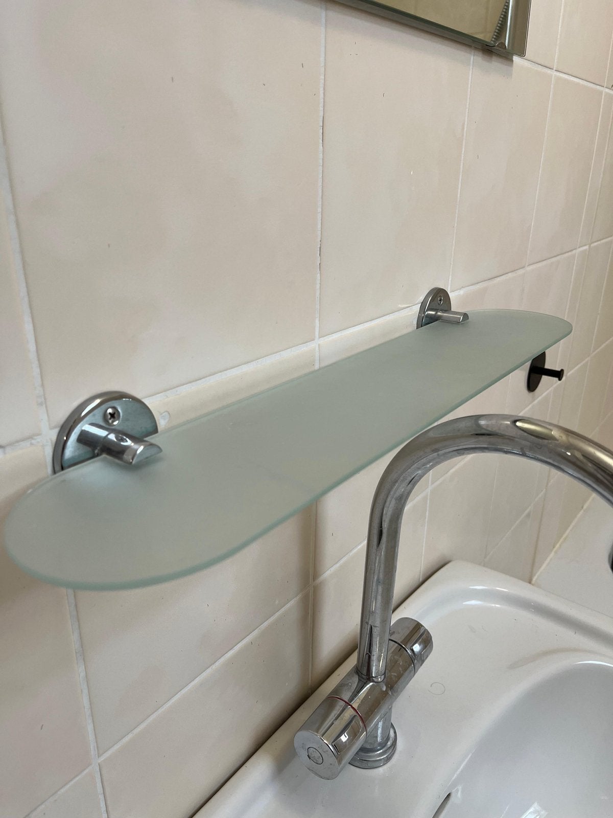 Glazen plankje voor badkamer of toilet (50x12 cm), Ophalen, Gebruikt, Overige typen, 50 tot 100 cm