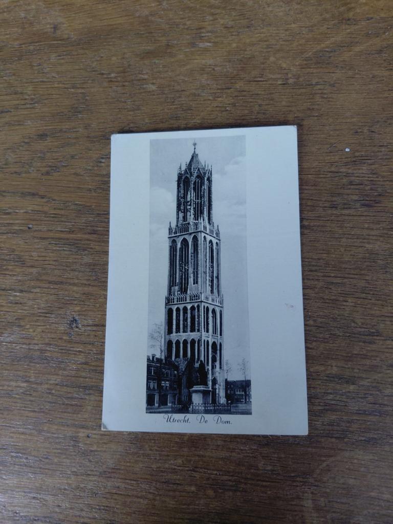 53_i. Utrecht de Dom.0ude kaart gelopen stempel 1941, Ophalen of Verzenden, 1940 tot 1960, Utrecht