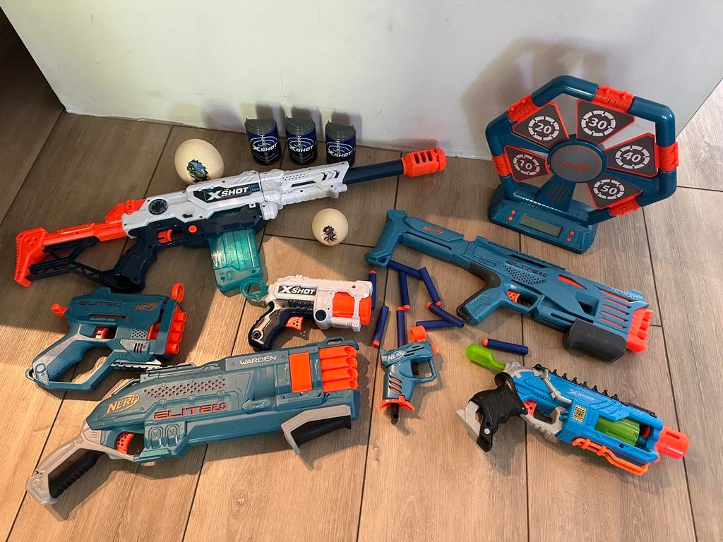 Nerf & X-Shot set – geweren, pistolen, Ophalen, Zo goed als nieuw