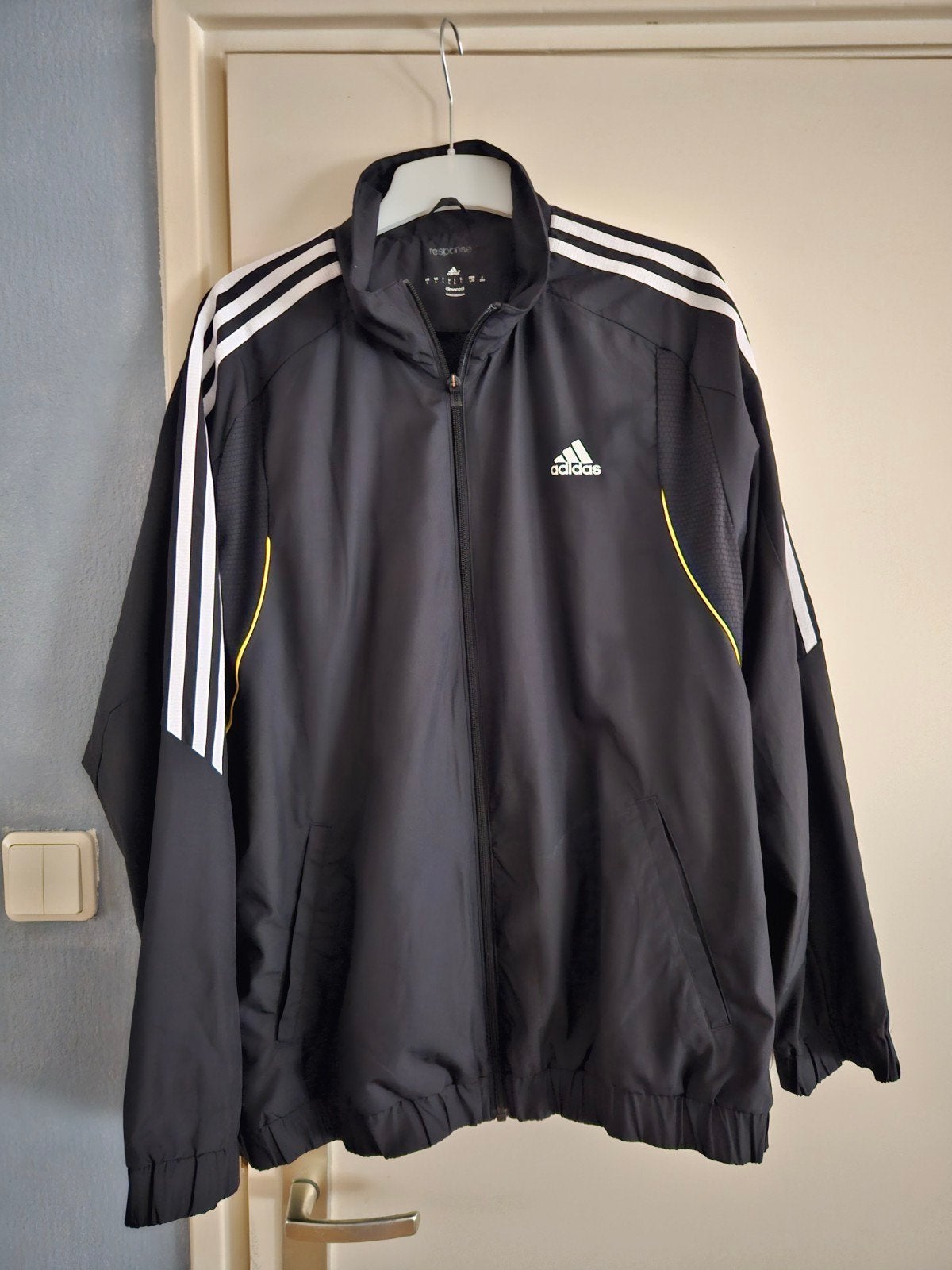 Vintage Adidas Response Climacool Sportjack Maat L, Kleding | Heren, Sportkleding, Maat 52/54 (L), Zwart, Ophalen of Verzenden