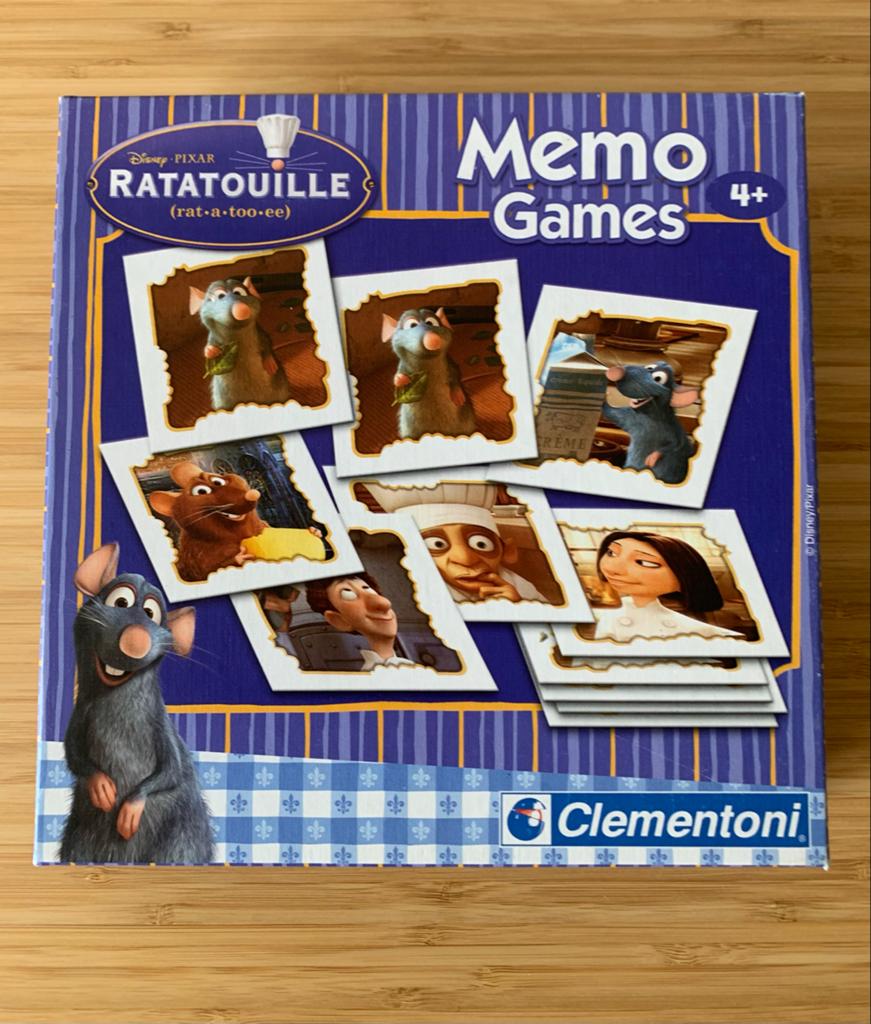 Disney Pixar Ratatouille Memo Games Clementoni, Een of twee spelers, Ophalen of Verzenden, Zo goed als nieuw