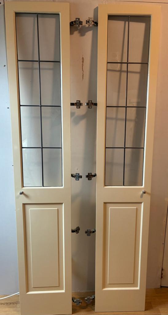 2x Glas in lood deuren, Ophalen, Minder dan 80 cm, Binnendeur, Minder dan 200 cm