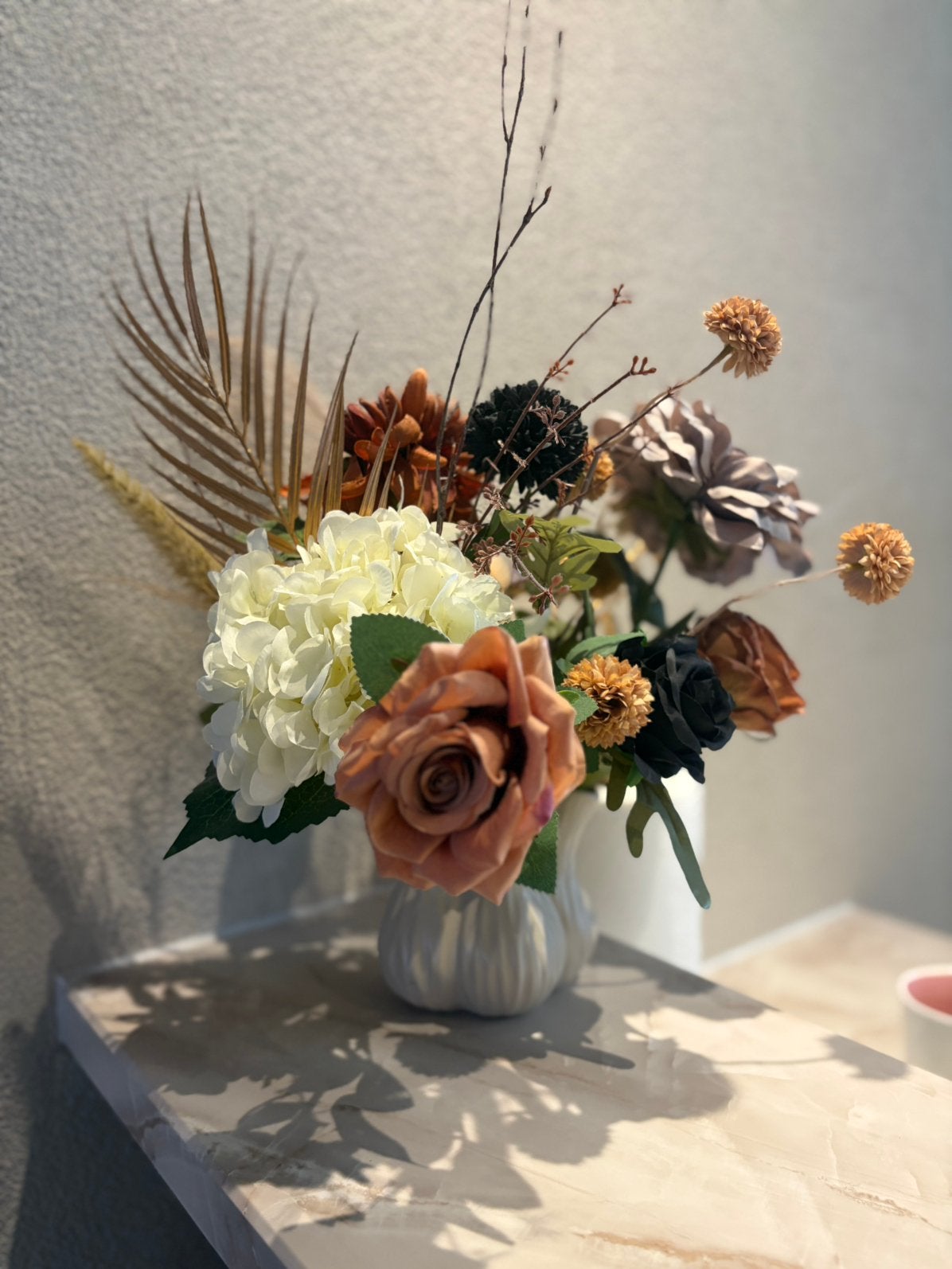 Toetervaas met kunstbloemen, Ophalen of Verzenden, Zo goed als nieuw
