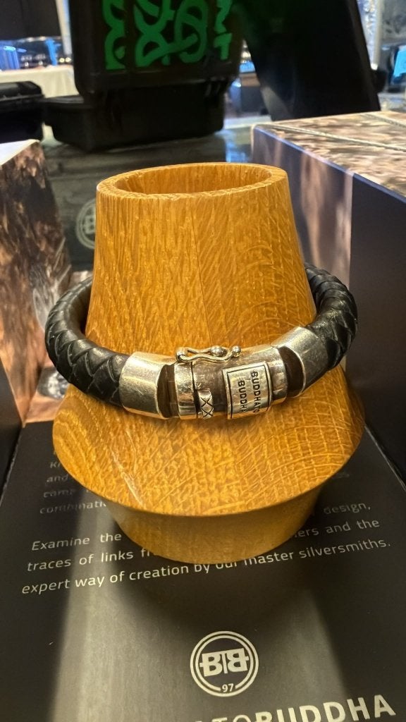 BUDDHA TO BUDDHA ARMBAND TYPE 544 BL F BEN LEATHER € 189,95, Ophalen of Verzenden, Zo goed als nieuw, Zilver, Zilver