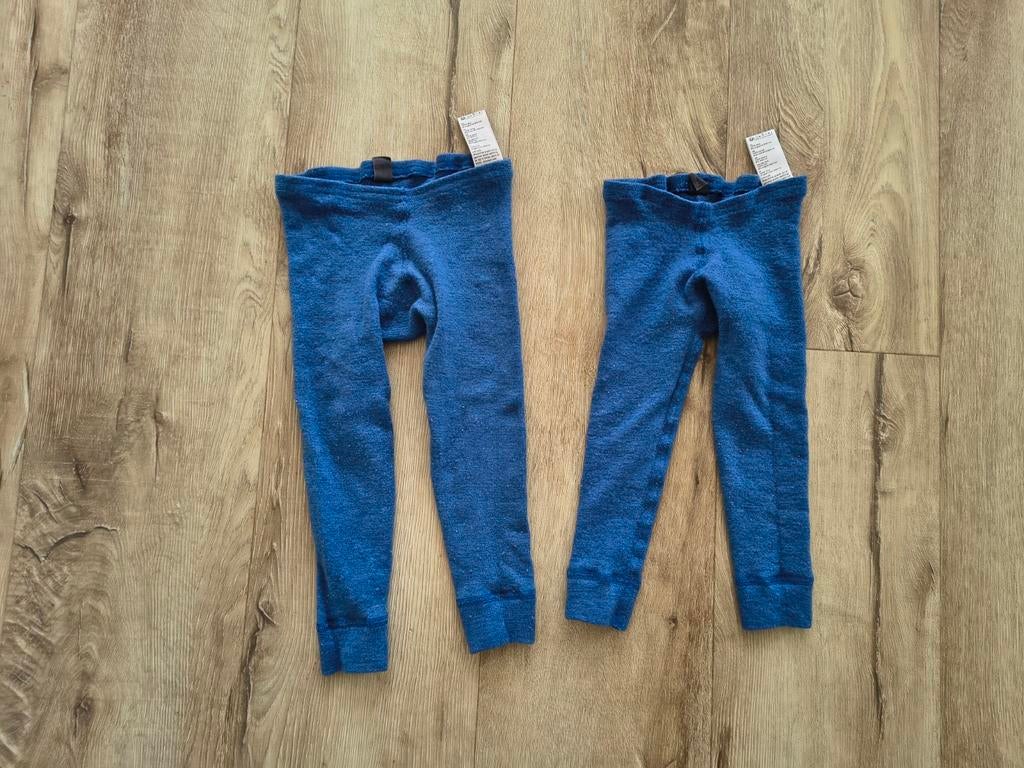 2x Mooie blauwe wollen broek Dilling, 98/104. Wol kneusjes., Broek, Gebruikt, Ophalen of Verzenden, Onb